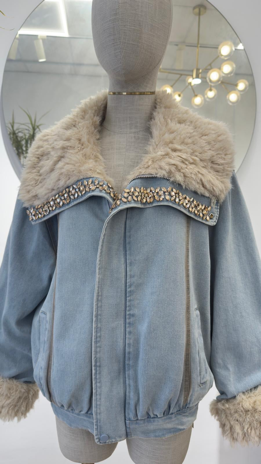 Chaqueta Denim Glam Fur