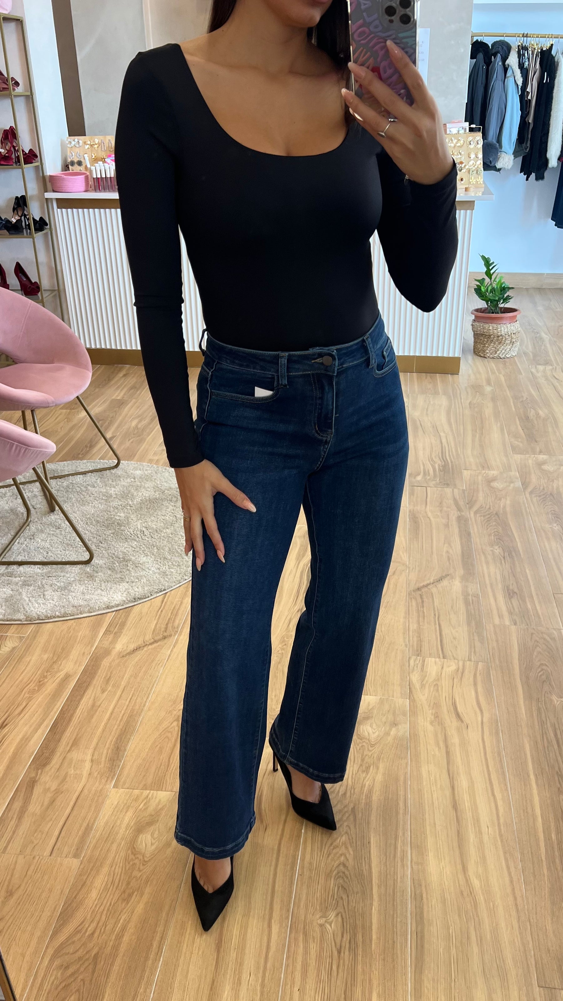 Pantalón Vaquero Wide Leg Elástico