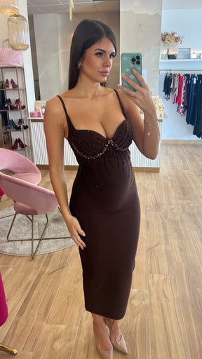 Vestido Bandage Valentina Chocolate