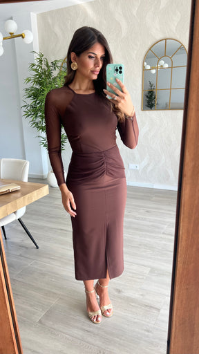 Vestido Aura Chocolate “Made in Spain”