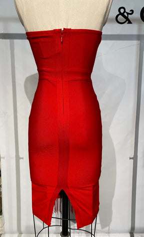 Vestido Bandage Fiorella Rojo
