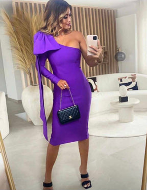Bandage Dress Lazo Purple