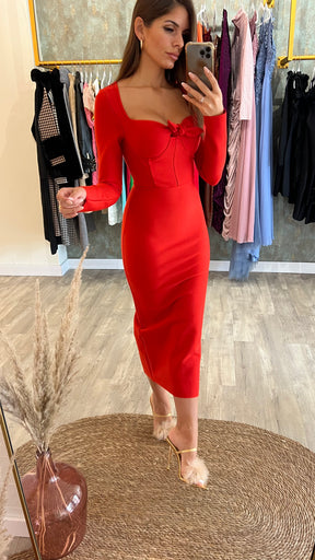 Vestido Bandage Rouge